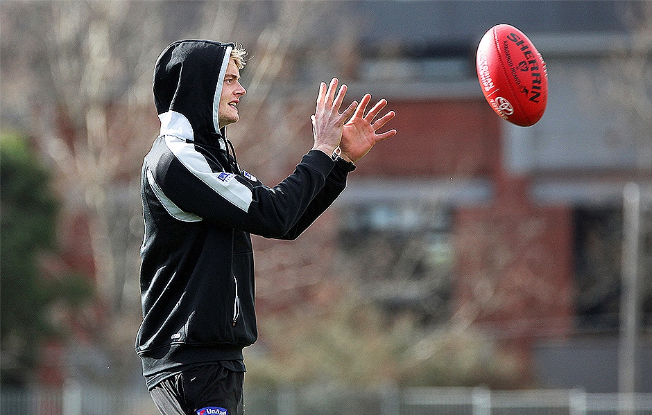 190718_940_Tardew.jpg Lachlan Tardew will celebrate a milestone this weekend. Photo: Shane Barrie - Collingwood,Collingwood Magpies